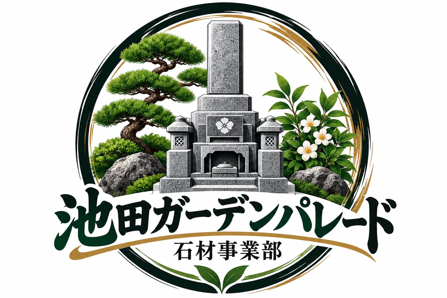 池田ガーデンパレード石材事業部 ロゴ